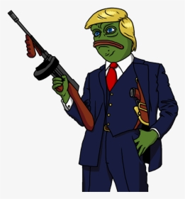 Pepe Png Transparent - Donald Trump Pepe Gun, Png Download, Transparent PNG