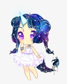 Clip Art Anime Galaxy Wallpaper - Galaxy Unicorn Anime Girl, HD Png Download, Transparent PNG