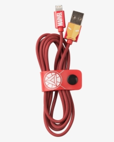 Marvel Iron Man Lightning Cable 120cm Image - Wire, HD Png Download, Transparent PNG