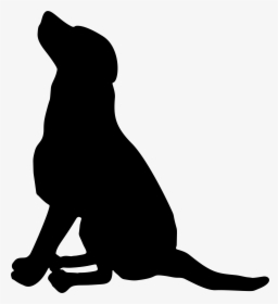 Labrador Retriever Silhouette Clip Art - Sitting Dog Silhouette Png, Transparent Png, Transparent PNG