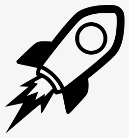Transparent Rocket Clip Art - Rocket Black And White Icon, HD Png Download, Transparent PNG