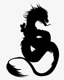 Dragon Silhouette - Chinies Dragon Image Png, Transparent Png, Transparent PNG