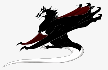 Dragon Cartoon Silhouette Black - Black Dragon การ์ตูน, HD Png Download, Transparent PNG
