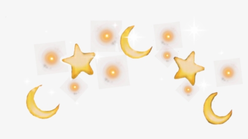 #moon #yellow #star #stars #emoji #kawaii #cute #crown - Transparent Purple Aesthetic Png, Png Download, Transparent PNG