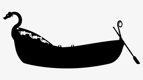 Dragon, Rowboat, Silhouette, Boat, Ship, Vehicle - Pirate Row Boat Silhouette, HD Png Download, Transparent PNG