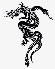 Tribal Dragon - Chinese Zodiac Snake Tattoo, HD Png Download, Transparent PNG