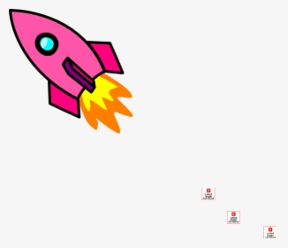 Pink Rocket Clip Art - Spaceship Clipart, HD Png Download, Transparent PNG
