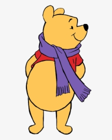 Transparent Pooh Png - Winnie The Pooh With A Scarf, Png Download, Transparent PNG