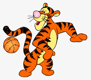 Winnie The Pooh Tigger With Ball Png Clip Art, Transparent Png, Transparent PNG