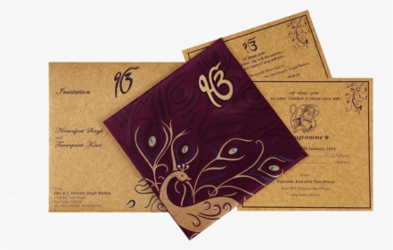 Punjabi Indian Wedding Invitation Cards - Punjabi Wedding Card Design, HD Png Download, Transparent PNG