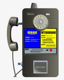 Booth Clipart Public Phone - Telefono A Gettoni Sip, HD Png Download, Transparent PNG
