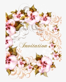 Image Royalty Free Download Flower Pink Floral Invitations - Invitations Wedding Png, Transparent Png, Transparent PNG