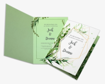 Folded Invitation Cards - Paper, HD Png Download, Transparent PNG