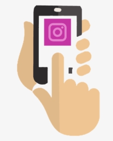 Instagram Phone Using Image - Mobile In Hand Youtube Png, Transparent Png, Transparent PNG
