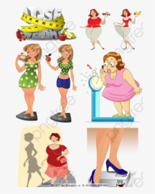 Thin And Fat People, People Clipart, Thin People, Fat - Картинки Худой И Толстый, HD Png Download, Transparent PNG
