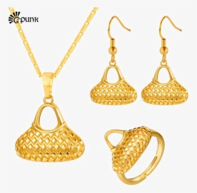 Necklace Jewellery Set Png Download Image - Gold Jewellery Set Png, Transparent Png, Transparent PNG
