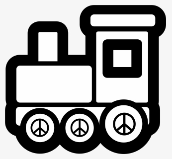 Toy Train Icon Black White Christmas Xmas Electronics - Train Engine Clipart Black And White, HD Png Download, Transparent PNG