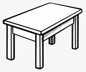 Table Clipart Black And White Png - Table Black And White, Transparent Png, Transparent PNG