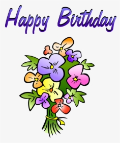 Art Flowers - Birthday Flowers Clip Art, HD Png Download, Transparent PNG