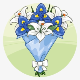 Bouquet Pale Blue Bouquet - Iris, HD Png Download, Transparent PNG