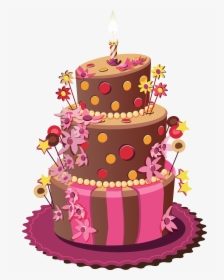 Birthday Cake Wedding Cake Sugar Cake Torte - Happy Birthday Cake Png, Transparent Png, Transparent PNG