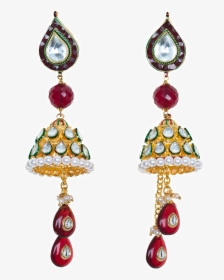 Omkari Jhumka Earrings - Ear Wear Jewellery Png, Transparent Png, Transparent PNG