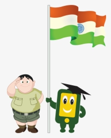Transparent Indian Flag Png - Independence Day Boy India, Png Download, Transparent PNG