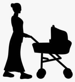 Silhouette, Baby, Mother, Carriage, Push Chair, Care - Generation Gap In The Family, HD Png Download, Transparent PNG
