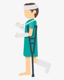 A Woman Patient With An Injured Leg Foot Or Ankle Using, HD Png Download, Transparent PNG