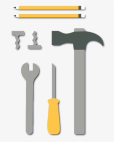 Tools, Construction, Hammer, Pencil, Screwdriver, HD Png Download, Transparent PNG