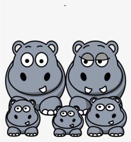 Hippo Family Svg Clip Arts, HD Png Download, Transparent PNG