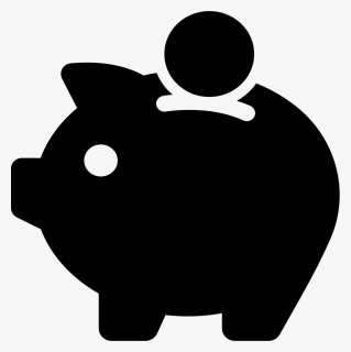 Piggy Bank Vector White Png Clipart , Png Download, Transparent Png, Transparent PNG