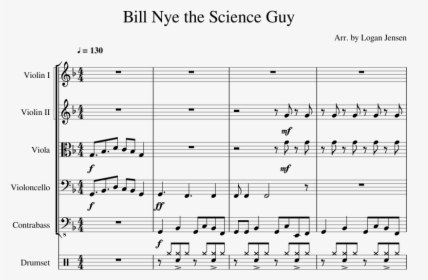 Bill Nye The Science Guy Sheet Music For Violin, Viola,, HD Png Download, Transparent PNG