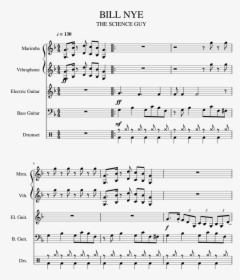 Bill Nye Sheet Music For Percussion, Guitar, Bass Download, HD Png Download, Transparent PNG