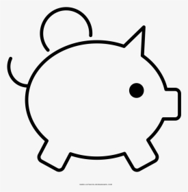 Piggy Bank Coloring Page, HD Png Download, Transparent PNG