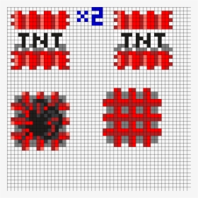 3d Minecraft Tnt Perler Bead Pattern, HD Png Download, Transparent PNG