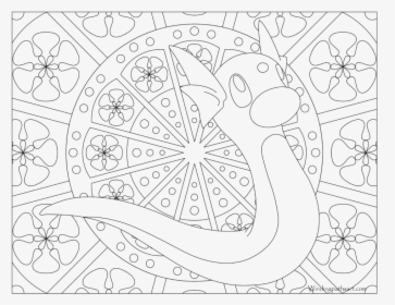 Adult Pokemon Coloring Page Dratini, HD Png Download, Transparent PNG