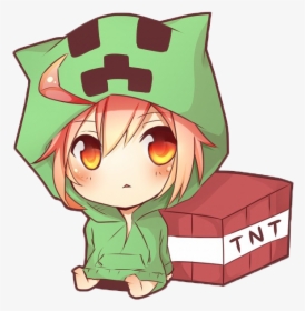 Drawn Minecraft Anime, HD Png Download, Transparent PNG