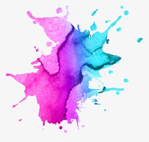 #pink #purple #watercolor #colour #blue #paint #splatter, HD Png Download, Transparent PNG