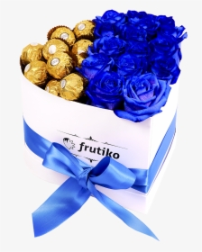 Heart Box Blue Rose Ferrero Rocher, HD Png Download, Transparent PNG