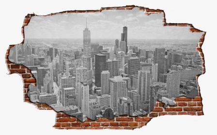 Zapwalls Decals Chicago Skyline Brick   Class, HD Png Download, Transparent PNG