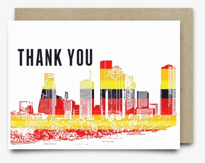 Houston Skyline Thank You Card, HD Png Download, Transparent PNG