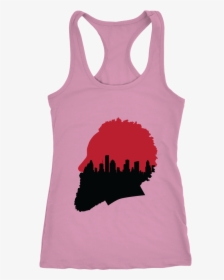 Harden Silhouette With Houston Skyline Racerback Tank, HD Png Download, Transparent PNG