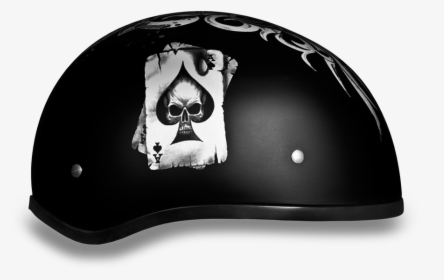 D6-sp Daytona 1/2 Shell Skull Cap With Ace Of Spades, HD Png Download, Transparent PNG
