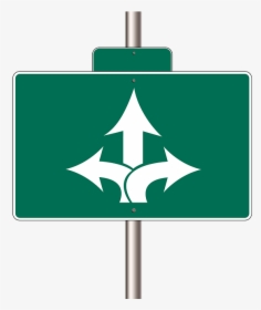 Choice, Direction, Next, Right, Middle, Straight, Road, HD Png Download, Transparent PNG