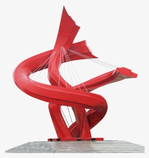 Red Abstract Sculpture Piece Png Image, Transparent Png, Transparent PNG
