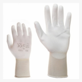Mclean White Elastic Nylon Work Gloves, Palm Covered, HD Png Download, Transparent PNG