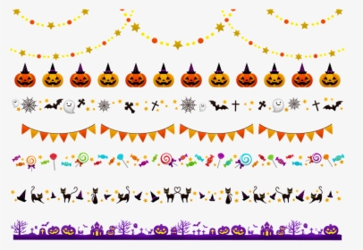 Halloween Border, Halloween, Ghosts, Skulls, Pumpkins, HD Png Download, Transparent PNG