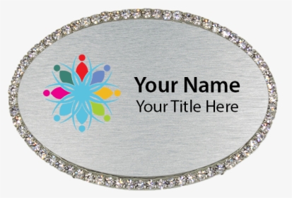 Magnetic Bling Rhinestone Full Color Oval Badge, HD Png Download, Transparent PNG