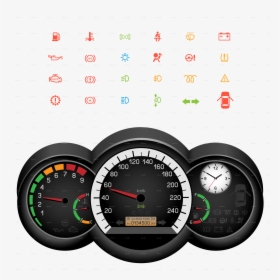 Car Speedometer Night Panel, HD Png Download, Transparent PNG